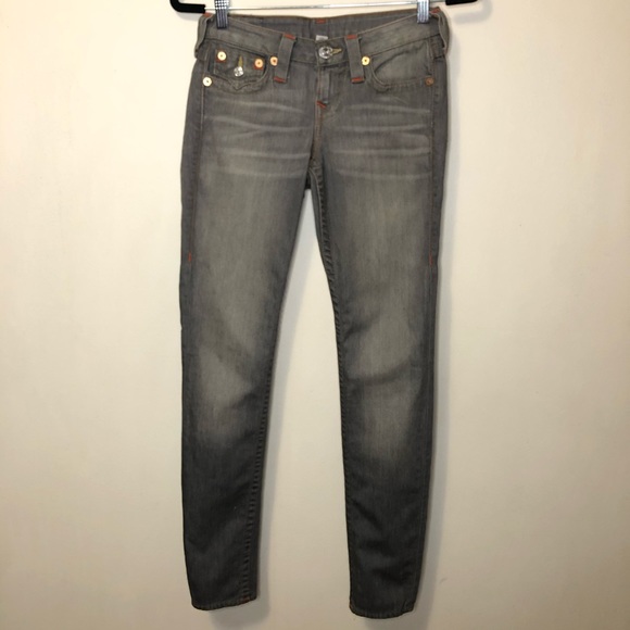 True Religion women’s skinny jean size 25 grey - Picture 2 of 7